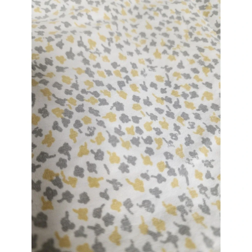 West Elm set of 2 gray  and yellow/gold patterned King pillowcases  38
